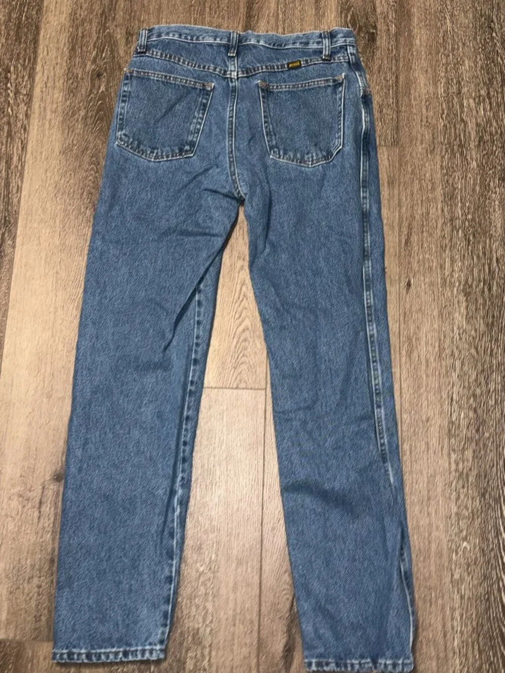 Wrangler Rustler Jeans Mens 32x34 Straight Leg Med Wash Denim Workwear
